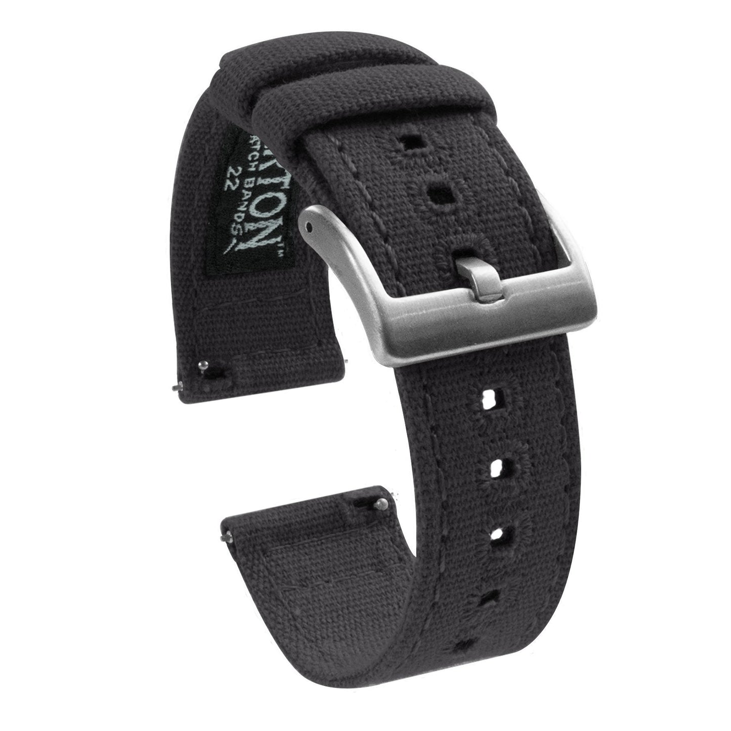 Smoke Grey Crafted Canvas Watch Band