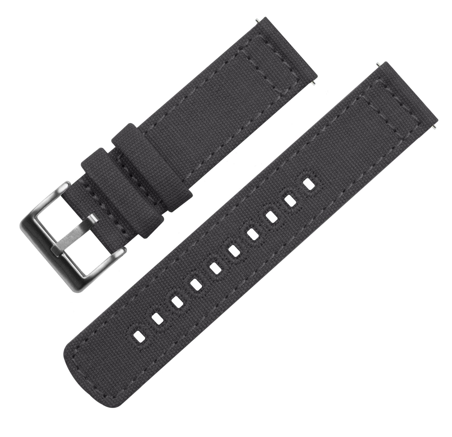 Smoke Grey Crafted Canvas Watch Band