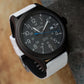 White Top Black Bottom Elite Silicone Watch Band