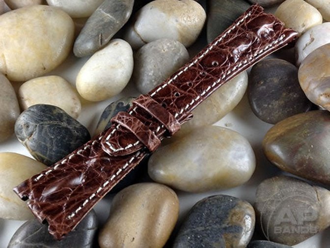 Particolare Capolavoro Chocolate Hornback Leather Strap For Audemars Piguet Royal Oak