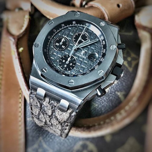 Royal oak offshore leather strap sale